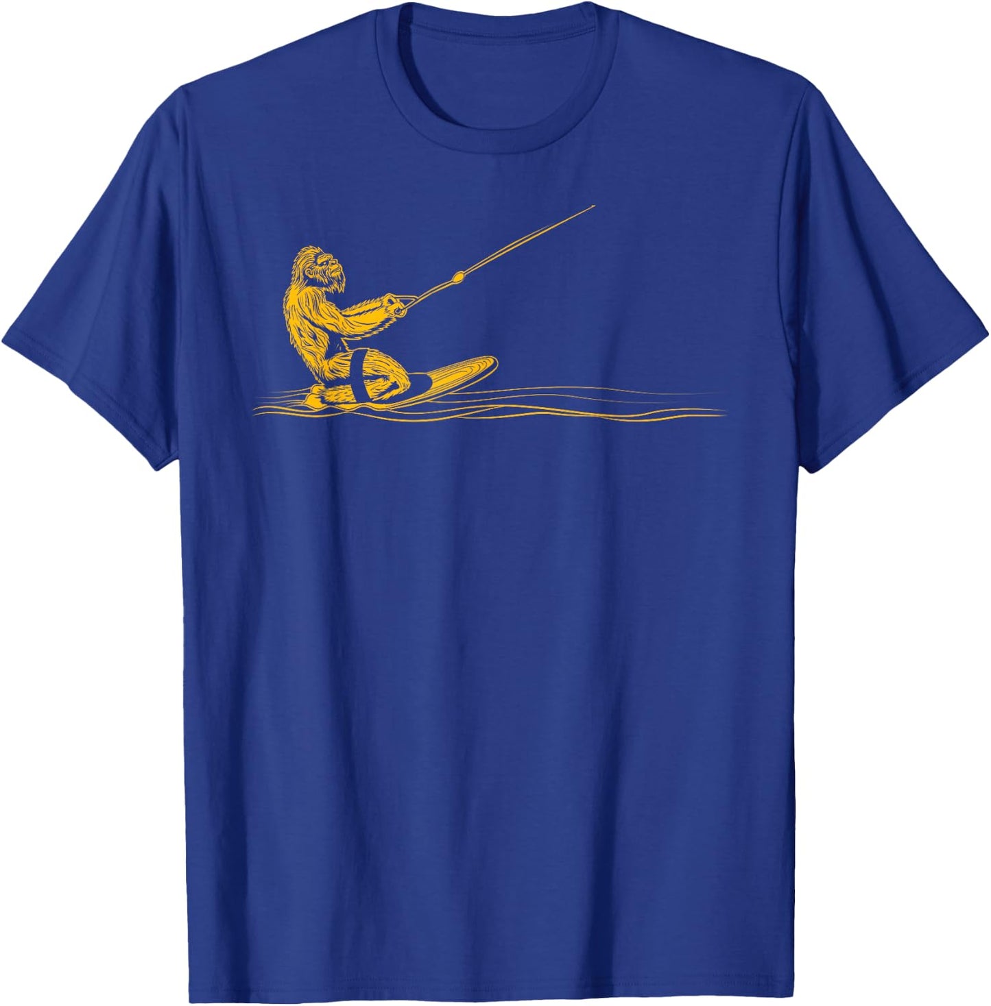 Kneeboarding Funny Bigfoot Kneeboarder T-Shirt - T-Shirt | Royal