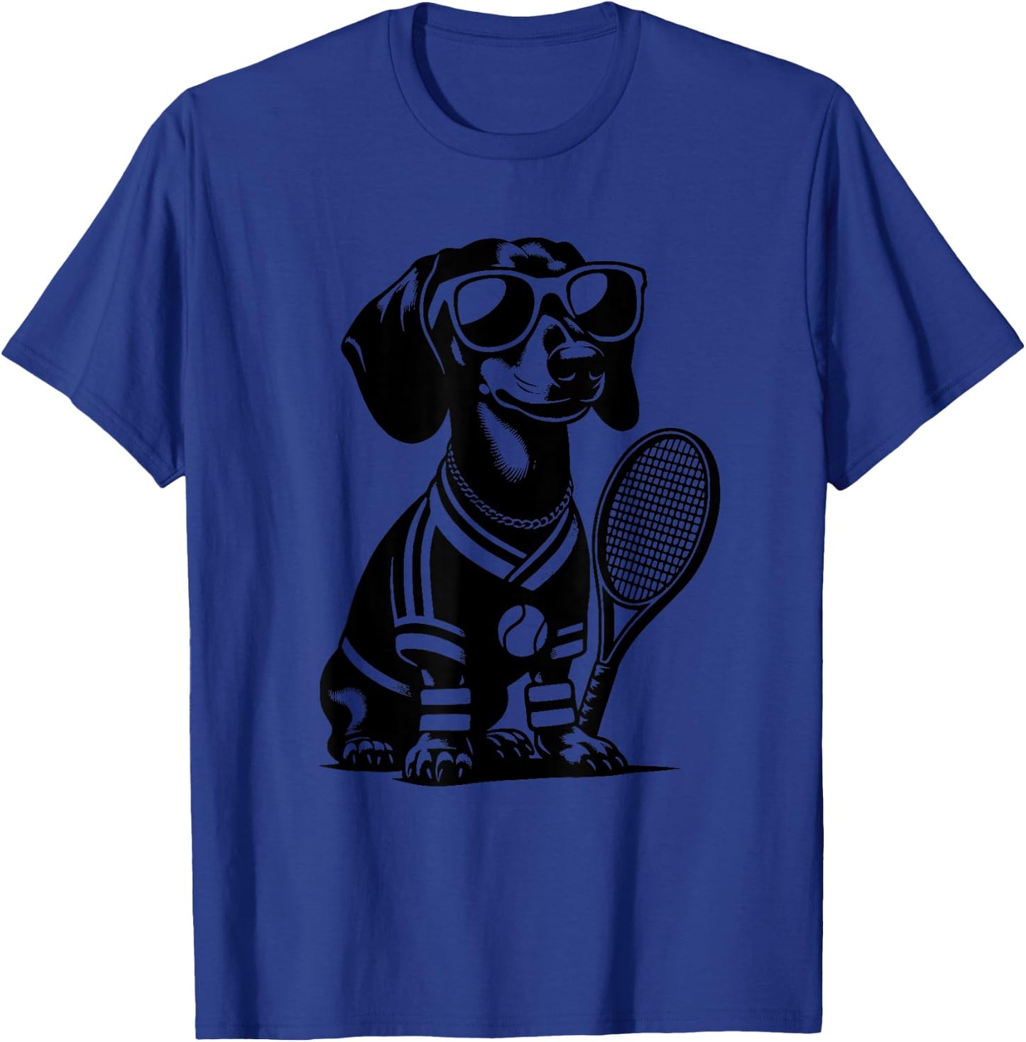 Dachshund Wiener Dog Owner Tennis Player T-Shirt - T-Shirt | Royal