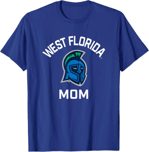 University of West Florida UWF Argonauts Arched Mom T-Shirt - T-Shirt | Royal