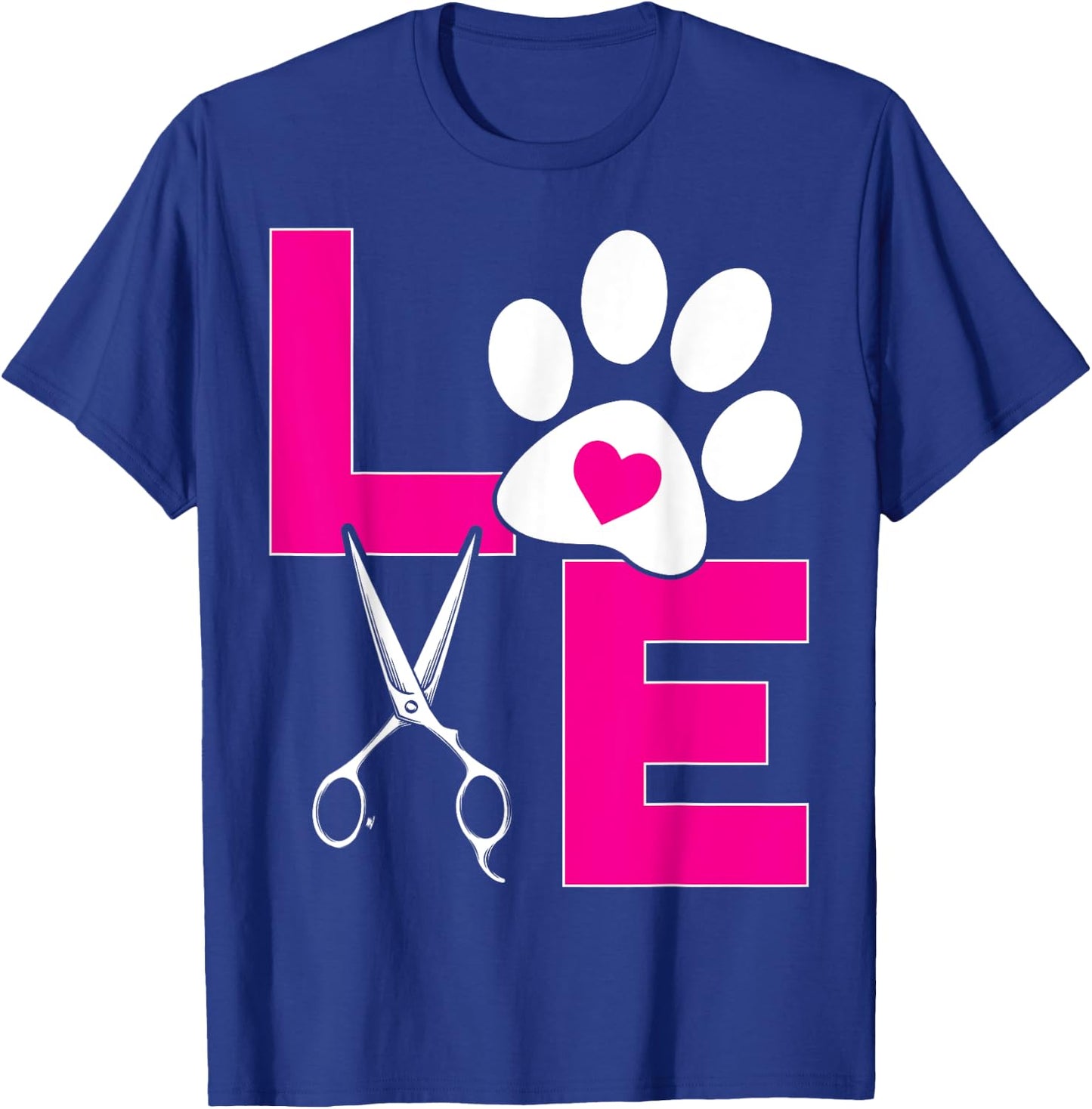 Cute Dog Groomer Funny Dog Grooming Love Christmas Men Women Girls Kids T-Shirt - T-Shirt | Royal