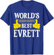 Evrett Personal Name Funny First Name World's Best Evrett T-Shirt - T-Shirt | Royal