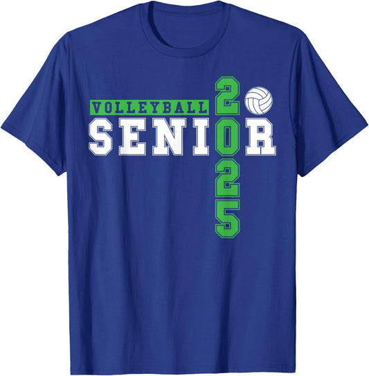 Volleyball Senior Night Volleyball Senior 2025 Graduation 17 T-Shirt - T-Shirt | Royal