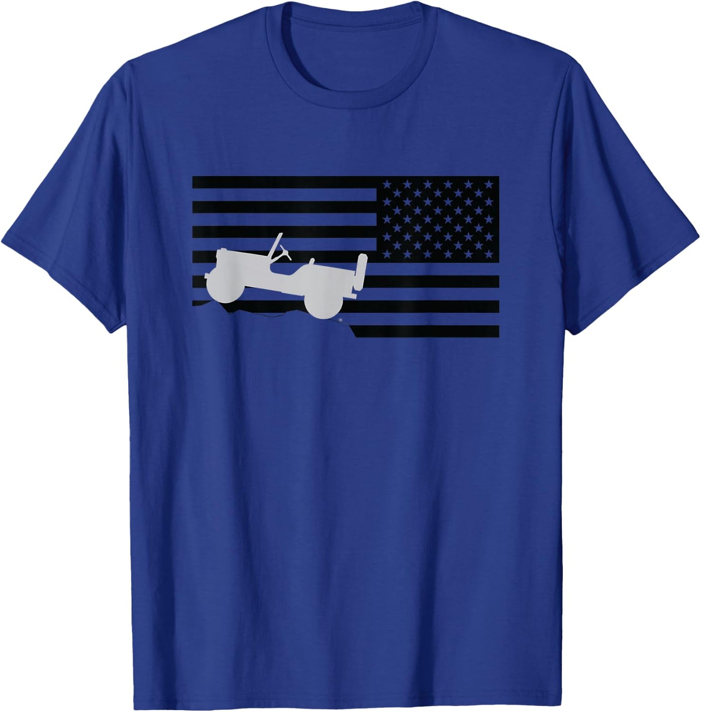 Jeep Flag Black T-Shirt - T-Shirt | Royal