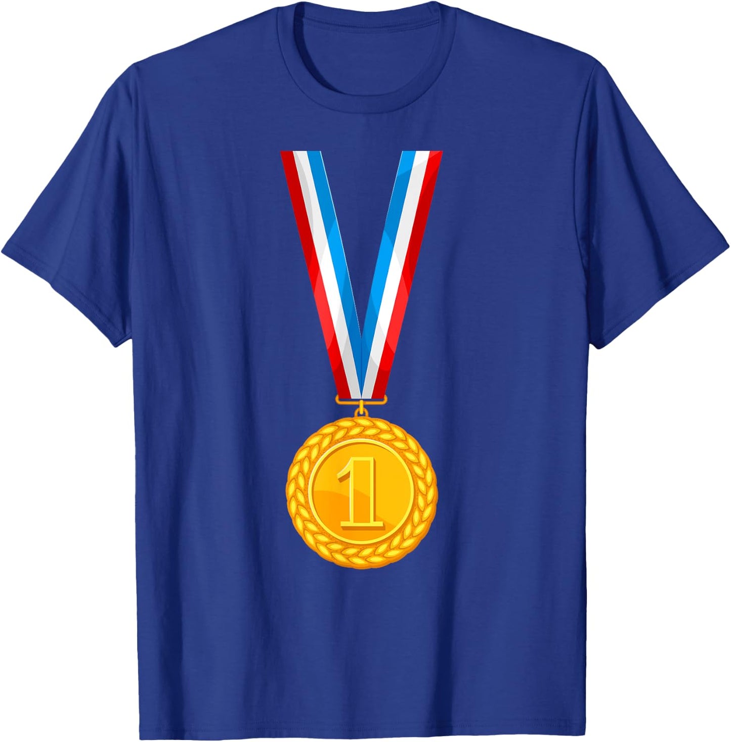 First Place Medal For Winners and Champions T-Shirt - T-Shirt | Royal