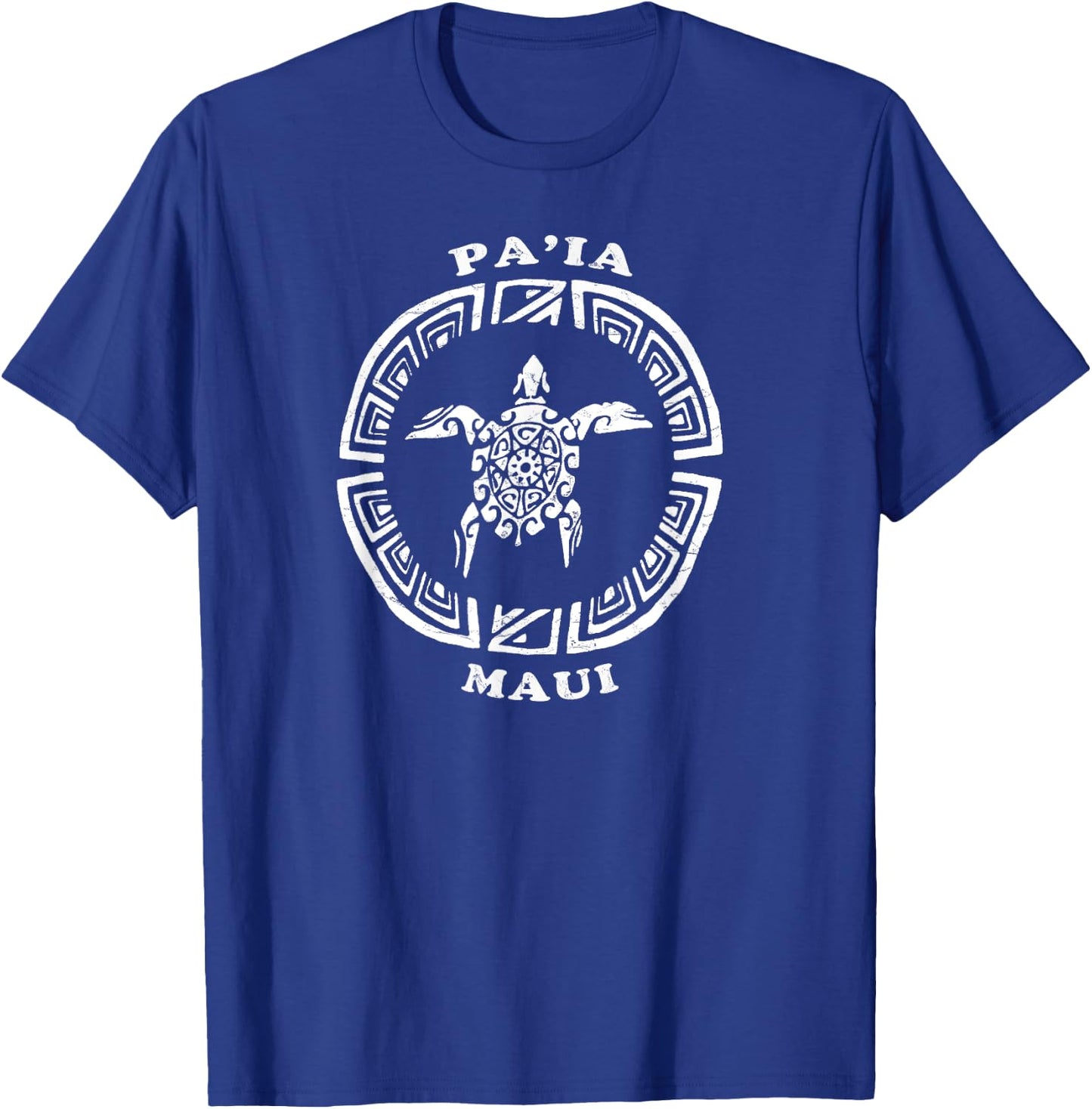 Paia, Maui Vintage Retro Tribal Turtle Vacation T-Shirt - T-Shirt | Royal