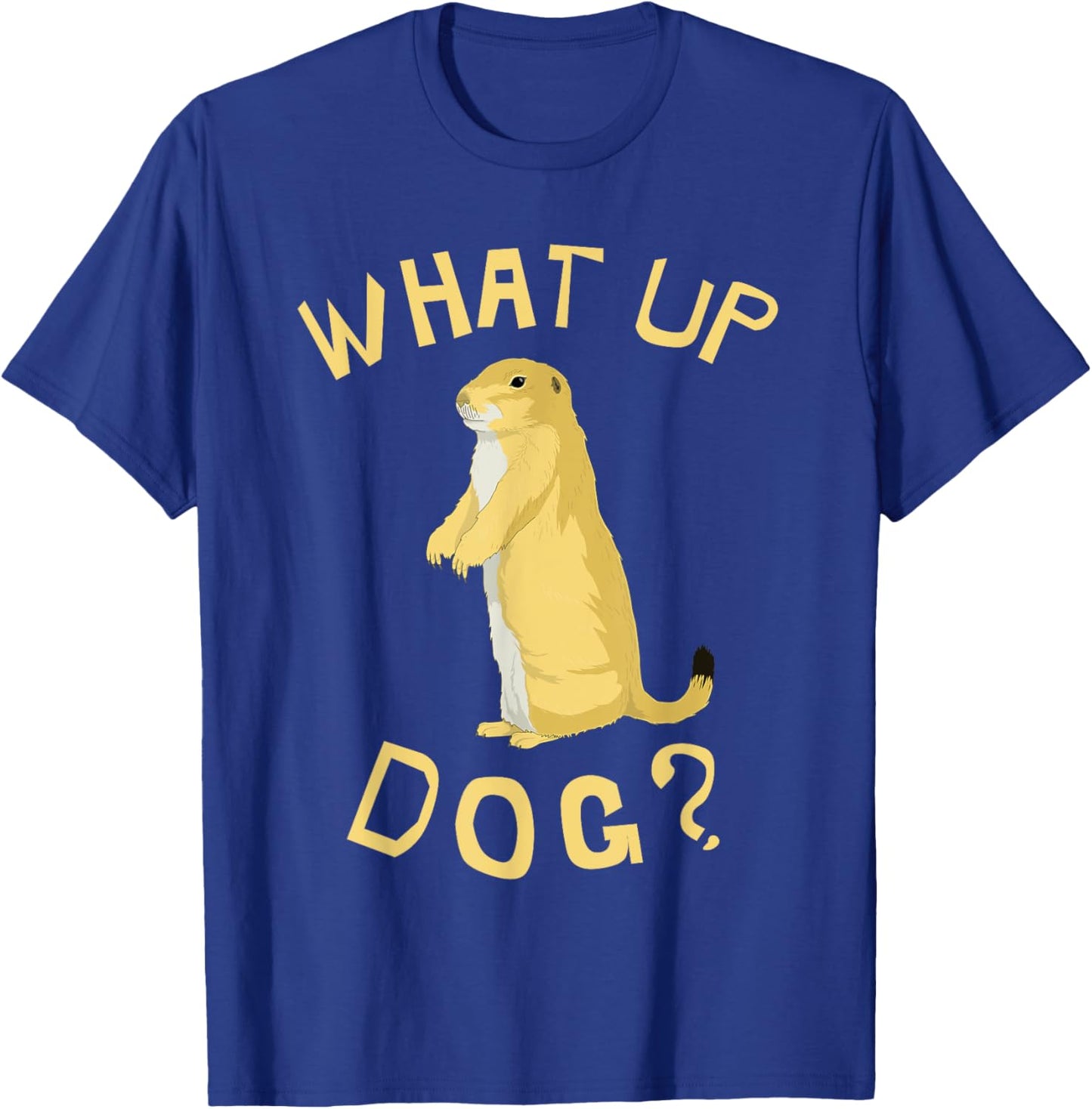 Prairie Dog Shirts & Gifts What Up Dog? Prairie Dog Kids Black Cartoon T-Shirt - T-Shirt | Royal