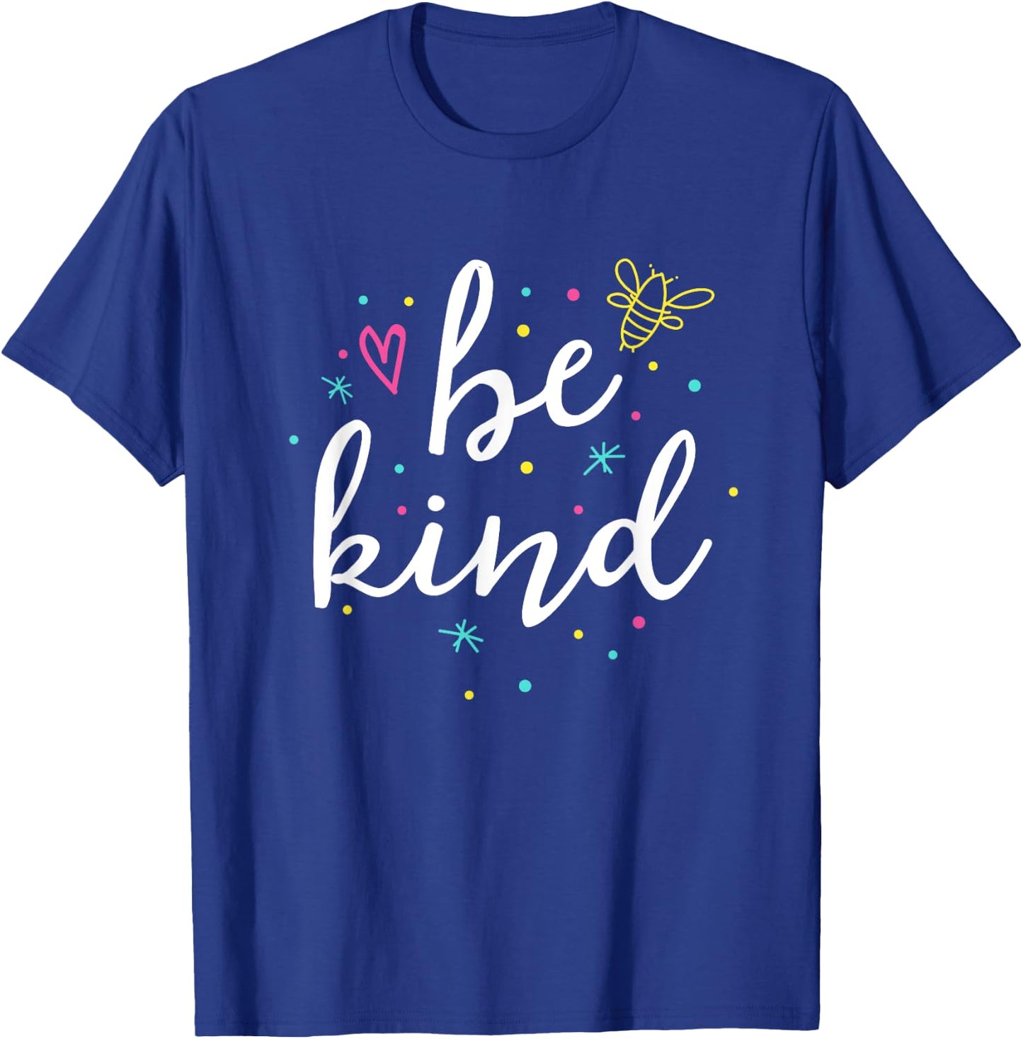 Be Kind Teacher Gift Kindness Bee Kind Rainbow Counselor Men Women Girls Kids T-Shirt - T-Shirt | Royal