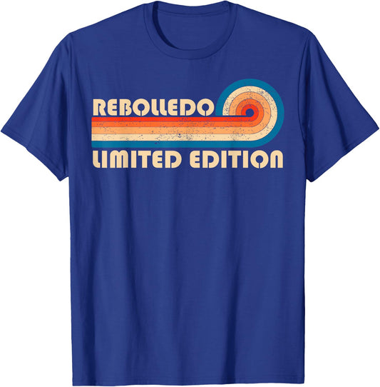 REBOLLEDO Surname Retro Vintage 80s 90s Birthday Reunion T-Shirt - T-Shirt | Royal