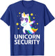 Unicorn Headband Adult Unicorn Onesie Unicorn Security T-Shirt - T-Shirt | Royal