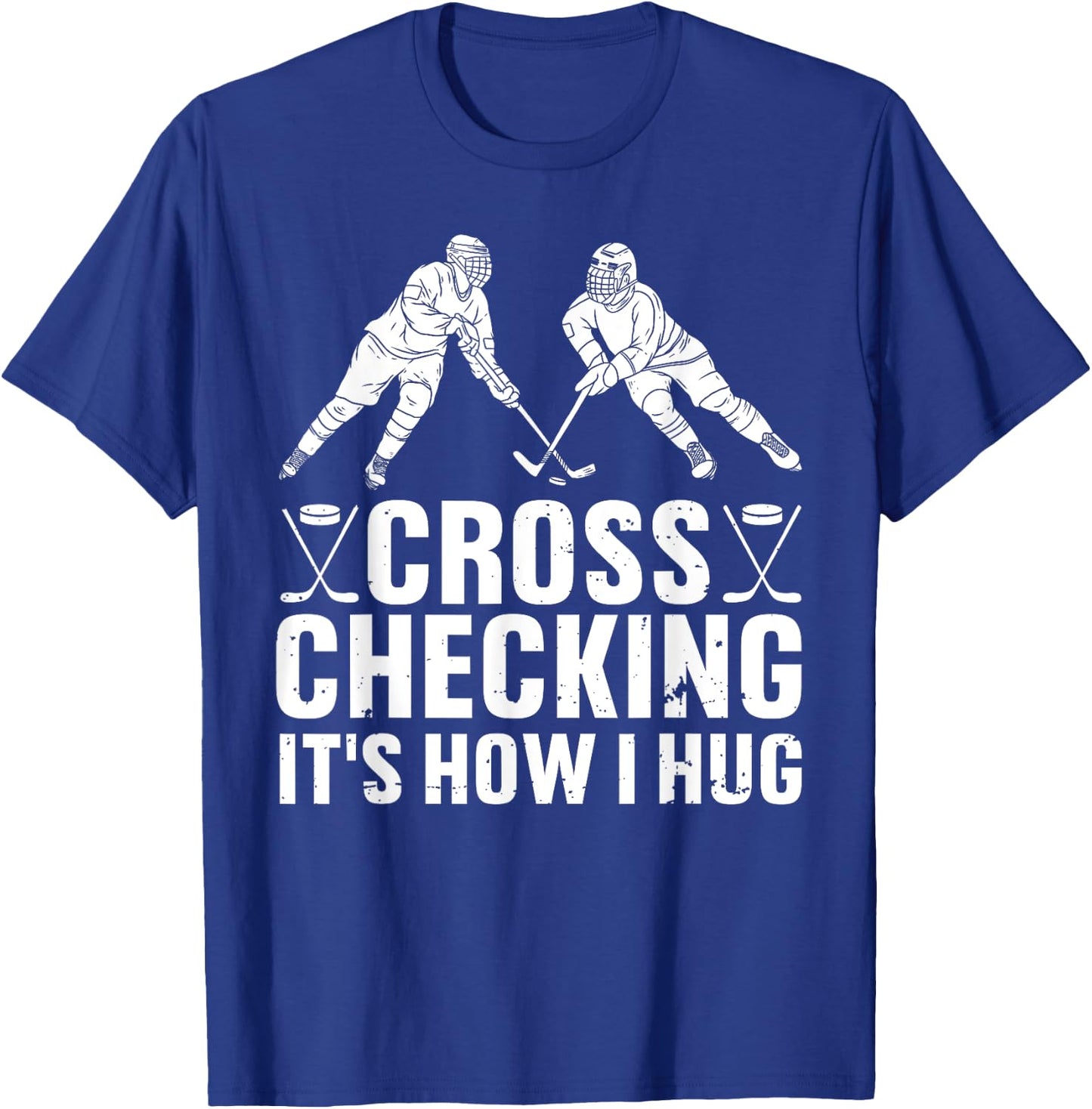 Cool Ice Hockey Art Men Women Boys Field Ice Hockey Lover T-Shirt - T-Shirt | Royal