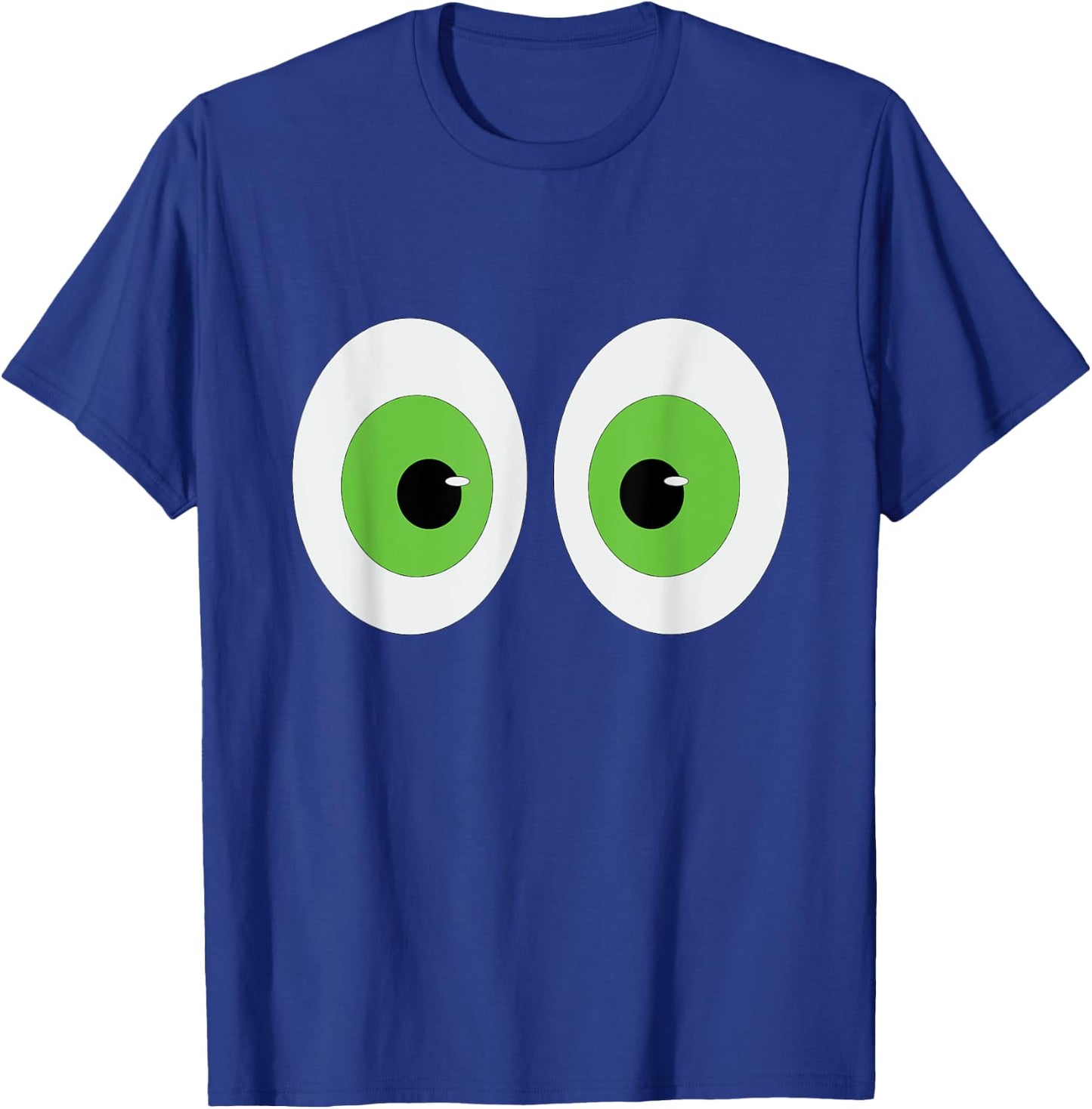 Two Big Green Eyeballs T-Shirt - T-Shirt | Royal