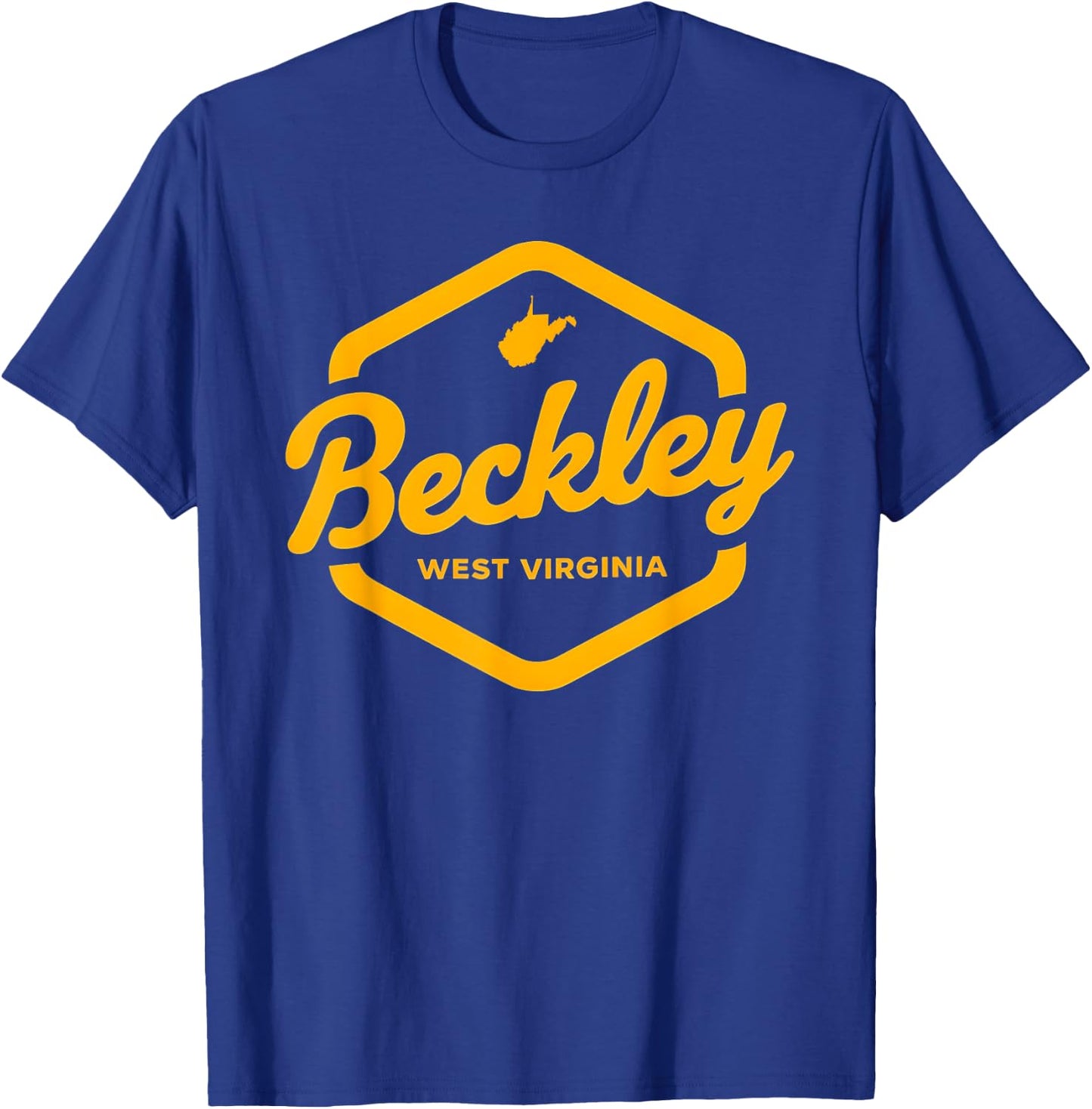 Beckley West Virginia Retro Badge WVA Smokeless Coal Capital T-Shirt - T-Shirt | Royal