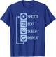 Shoot Edit Sleep Repeat Photography T-Shirt - T-Shirt | Royal
