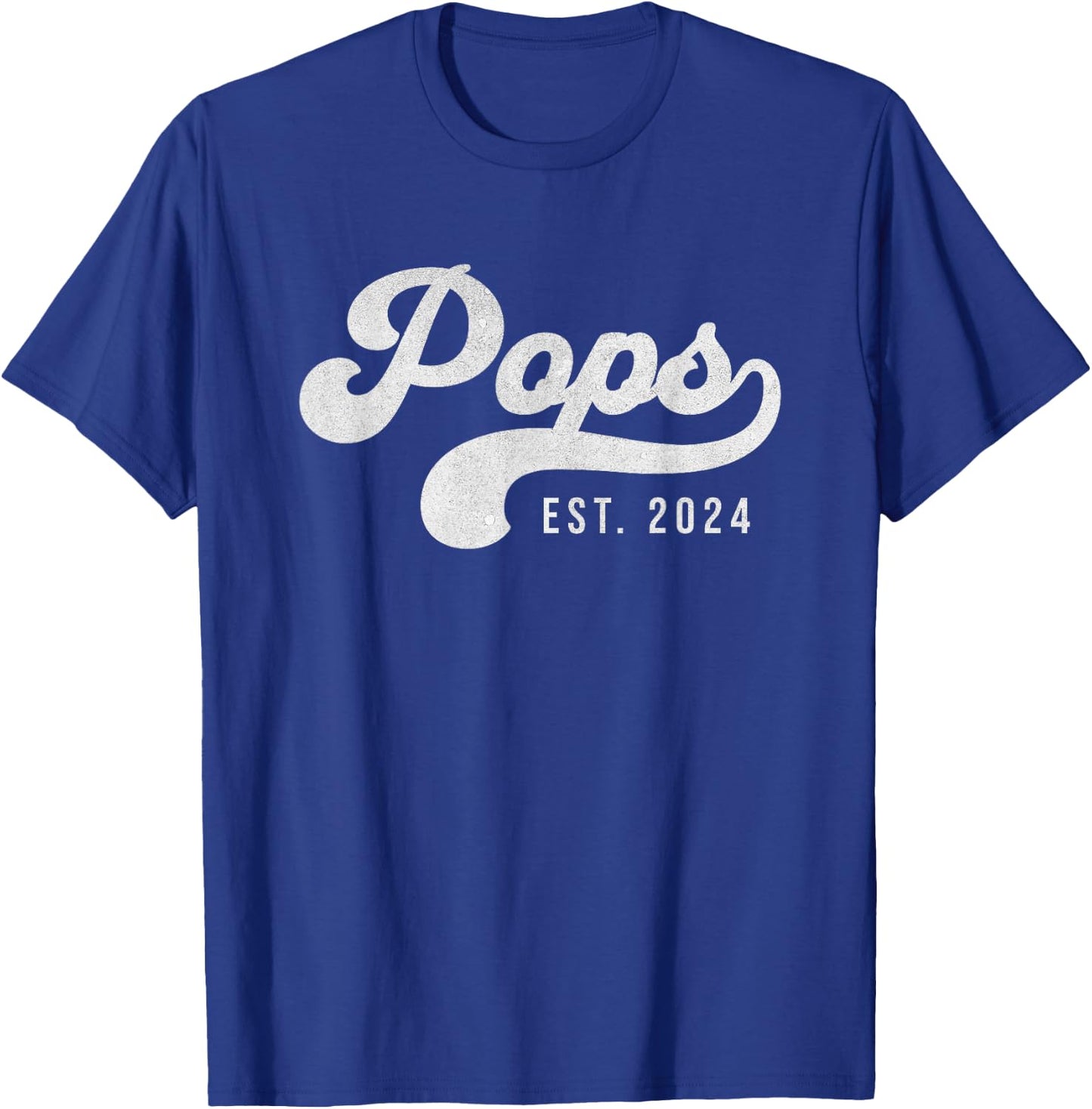 Pops Est 2024 New Pops Promoted To Pops Father's Day T-Shirt - T-Shirt | Royal