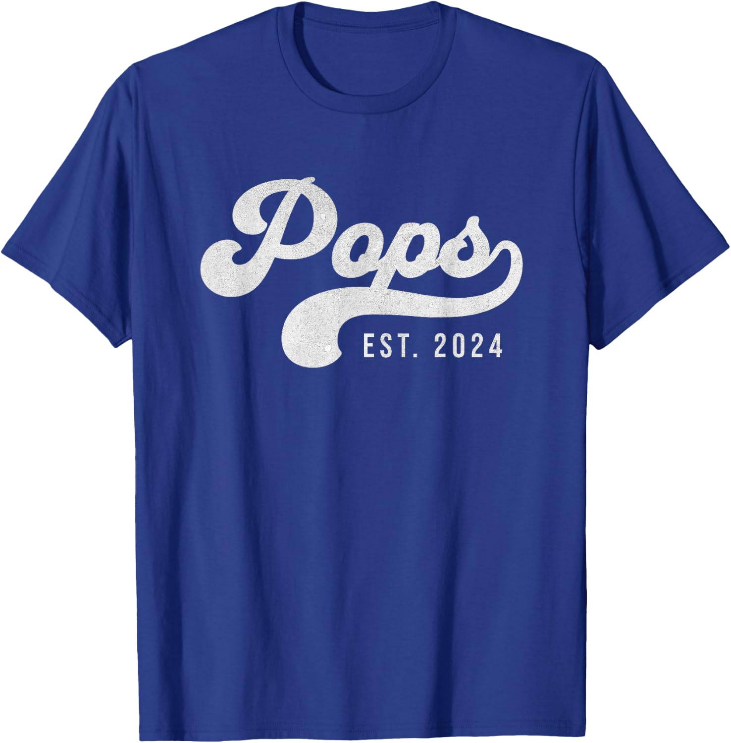 Pops Est 2024 New Pops Promoted To Pops Father's Day T-Shirt - T-Shirt | Royal