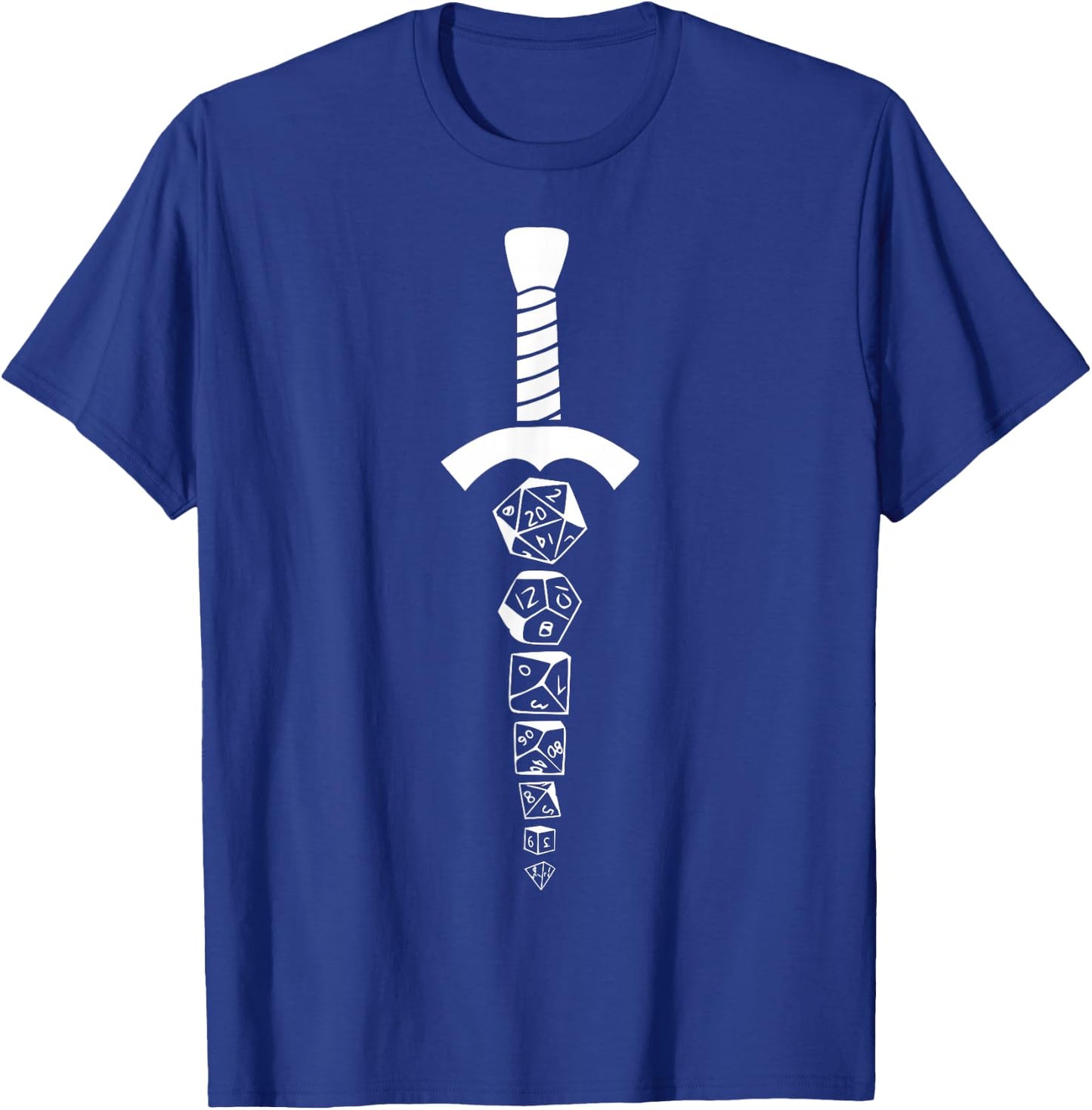 Dice Sword - Roleplaying RPG Tabletop Adventure Dice Roll T-Shirt - T-Shirt | Royal