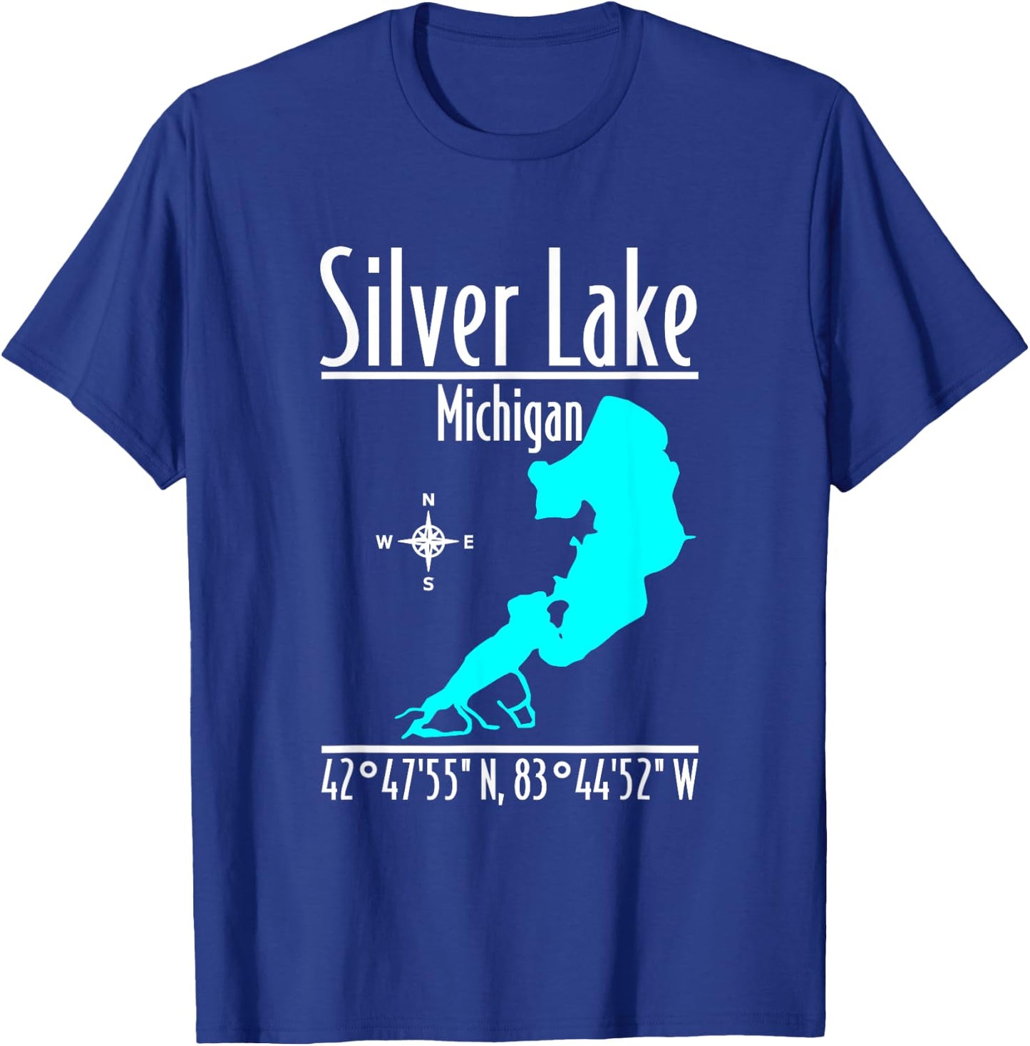 Modern Silver Lake - Michigan T-Shirt - T-Shirt | Royal