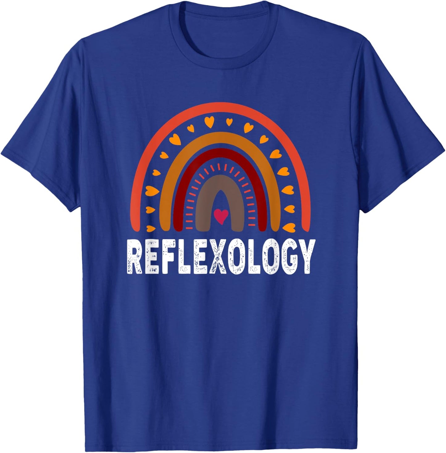 Reflexology Colorful Rainbow Design for Therapists T-Shirt - T-Shirt | Royal