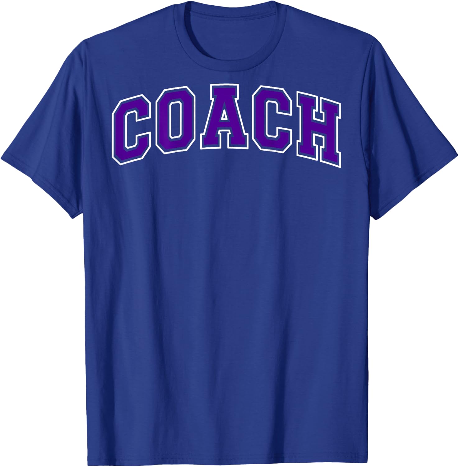 Coach Sports Trainer Vintage Purple White on the back T-Shirt - T-Shirt | Royal