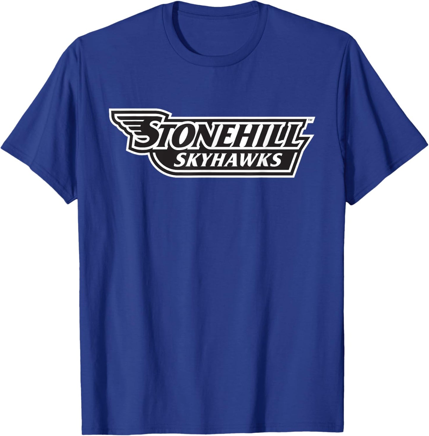 Stonehill College Skyhawks Text Logo T-Shirt - T-Shirt | Royal