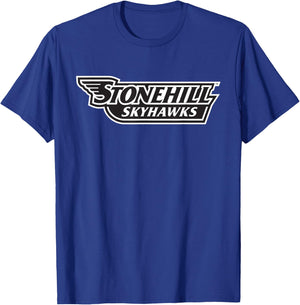 Stonehill College Skyhawks Text Logo T-Shirt - T-Shirt | Royal