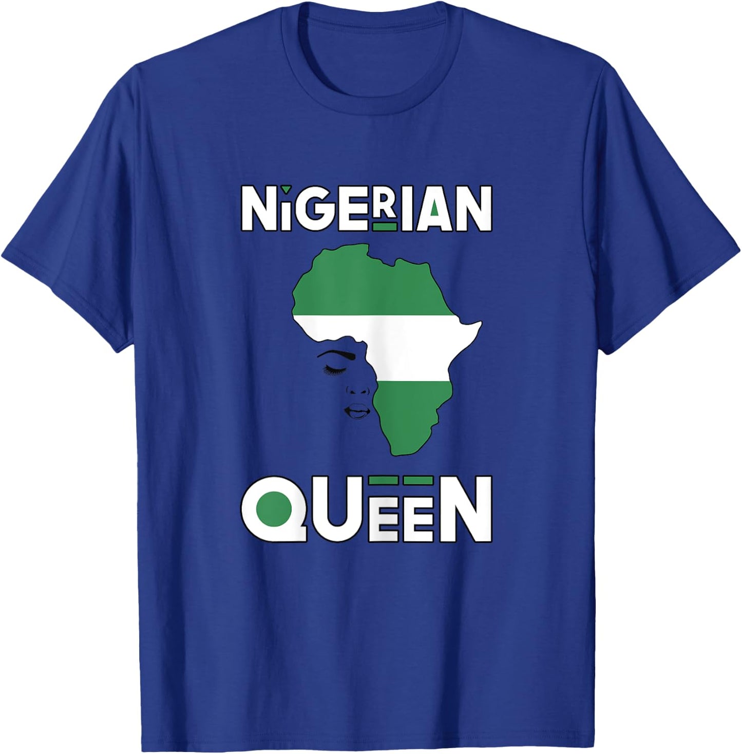 Nigerian Queen Shirt Nigeria Flag Africa Nigerian Pride T-Shirt - T-Shirt | Royal