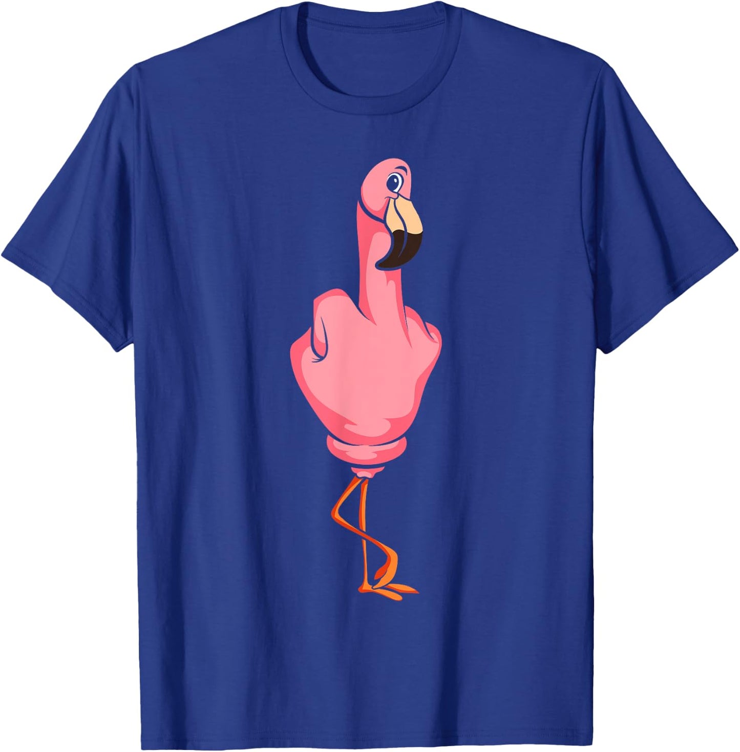 Middle Finger Flamingo T-Shirt - T-Shirt | Royal