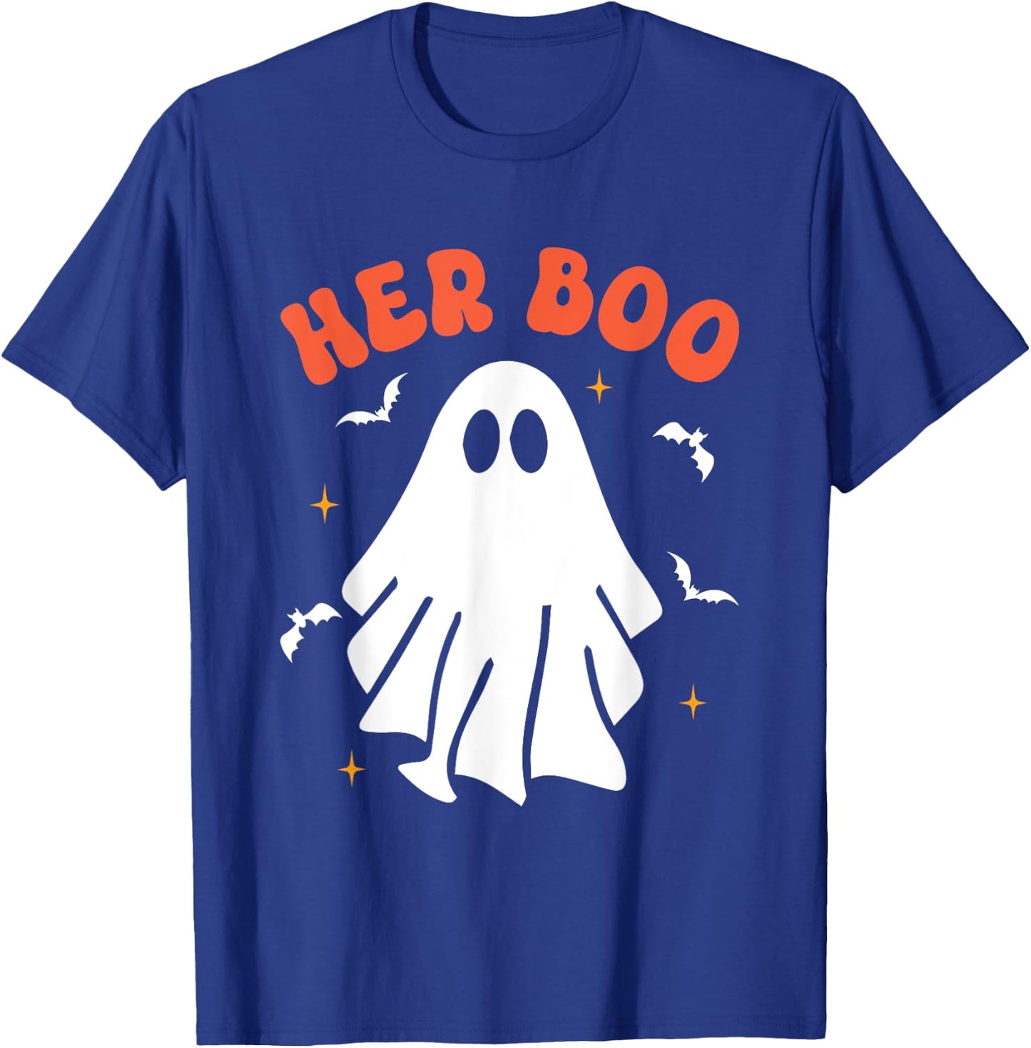 Her Boo & His Boo Funny Matching Halloween Pajama Couples T-Shirt - T-Shirt | Royal