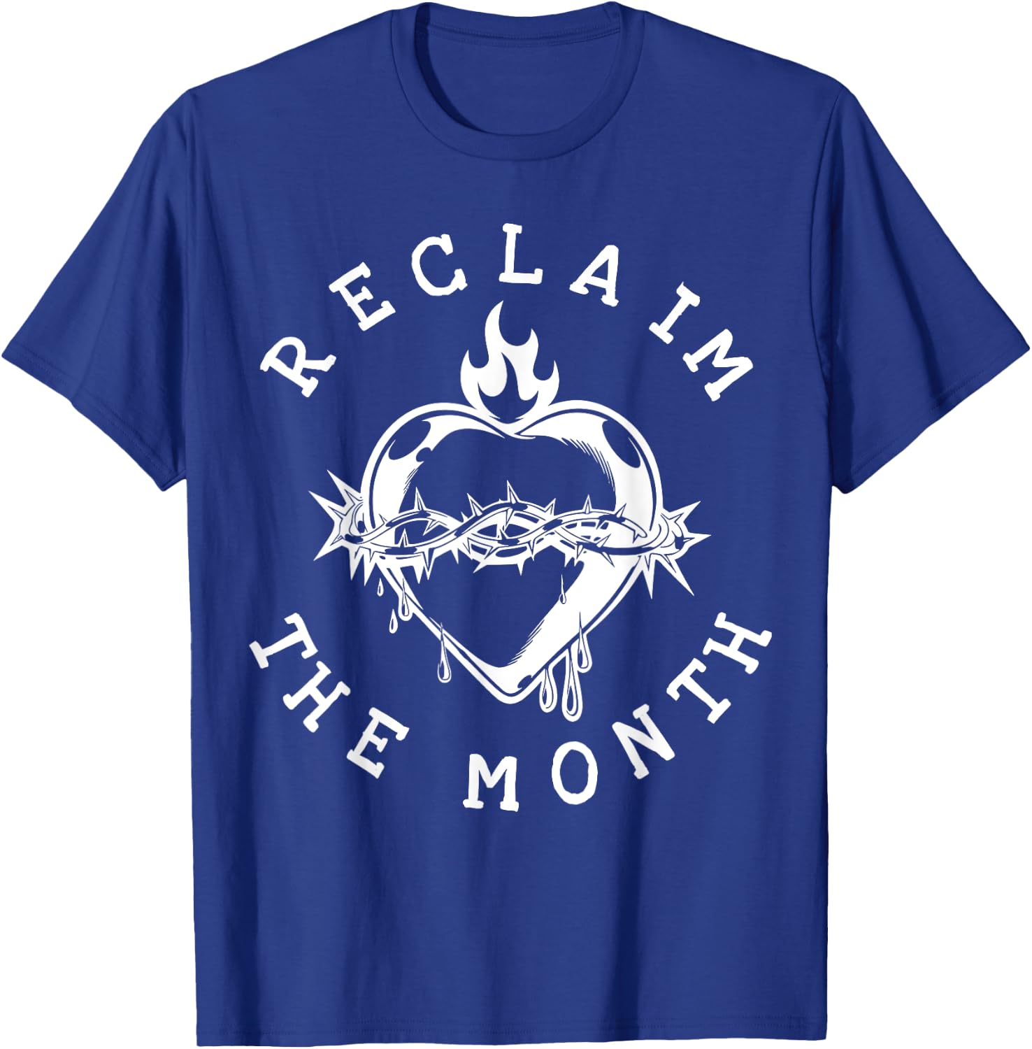 Reclaim The Month Sacred Heart Image June Month T-Shirt - T-Shirt | Royal