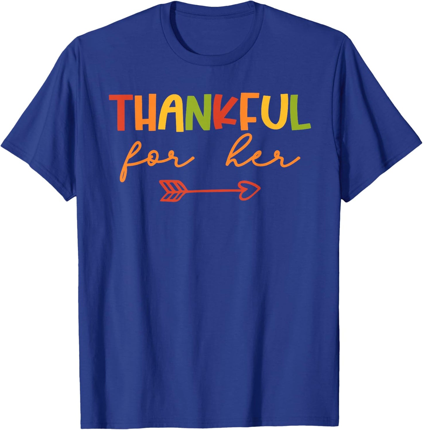Thankful Thanksgiving Matching Couples Girlfriend T-Shirt - T-Shirt | Royal
