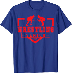 Wrestling Senior Night Wrestling Senior 2025 Graduation 11 T-Shirt - T-Shirt | Royal