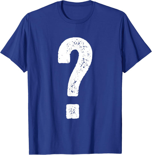 Question Mark Shirt Couple Men Women Kids Guess Who Costume T-Shirt - T-Shirt | Royal