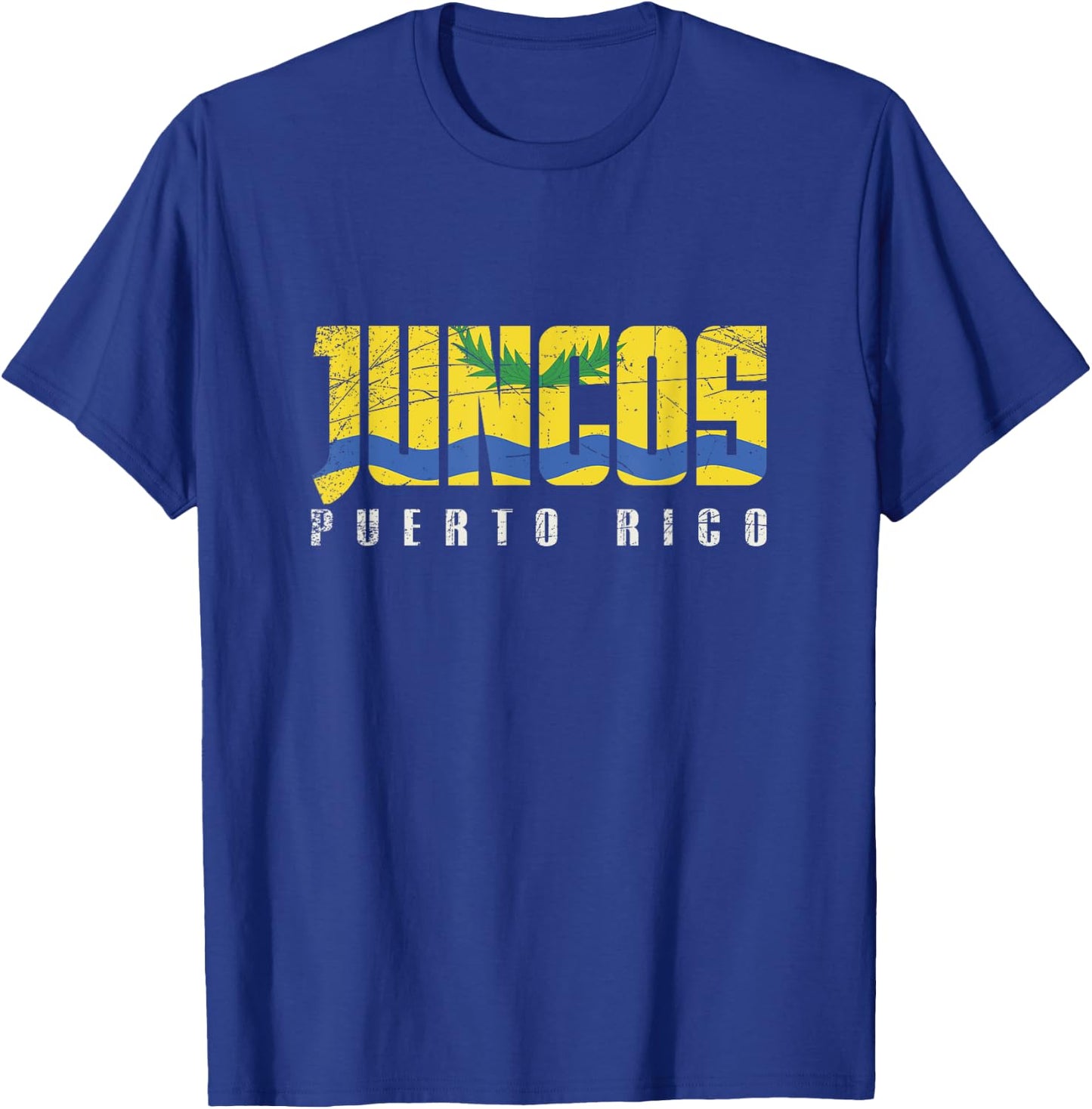 Juncos City in Puerto Rico, Juncos Flag T-Shirt - T-Shirt | Royal