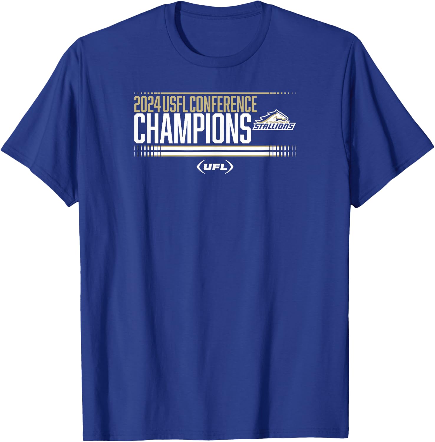 Birmingham Stallions - 2024 USFL Conference Champs - UFL T-Shirt - T-Shirt | Royal