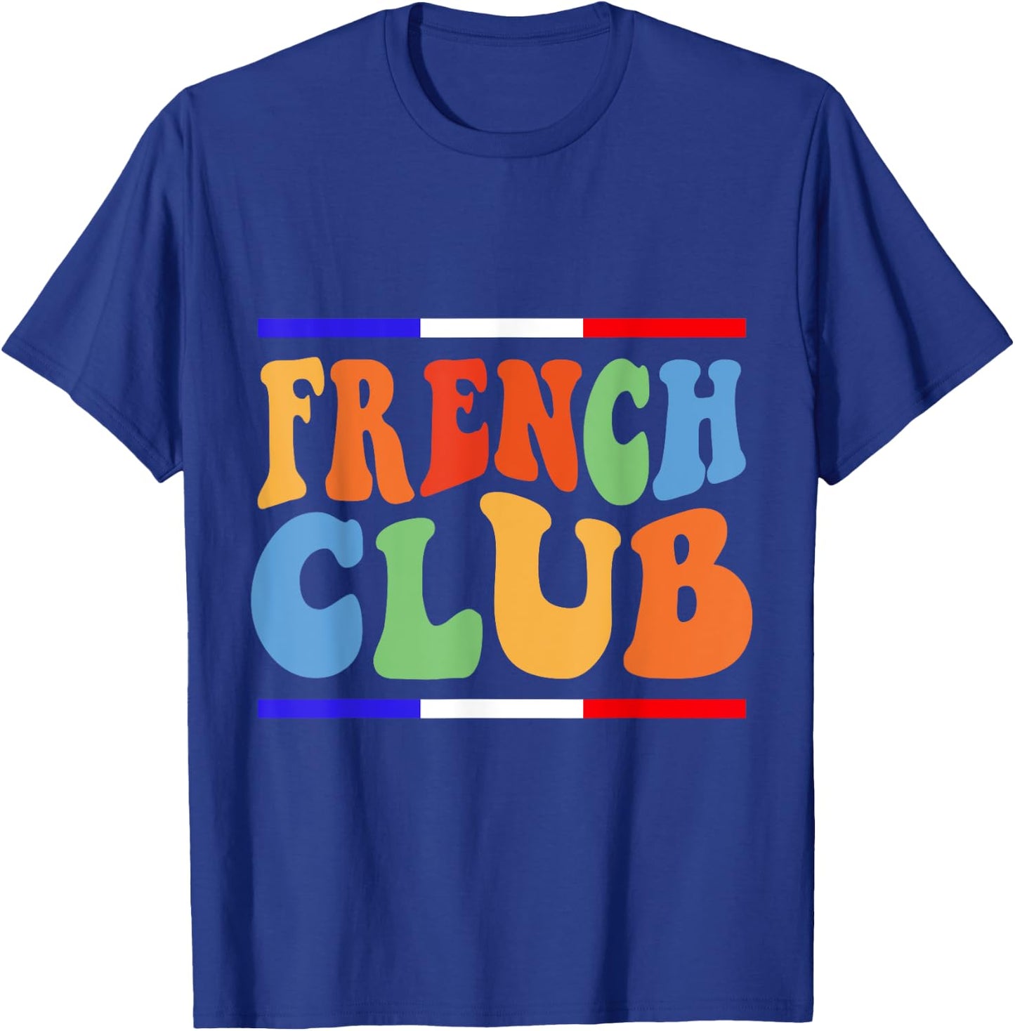 France Vintage Men Women Boys Girls Funny Retro French Club T-Shirt - T-Shirt | Royal