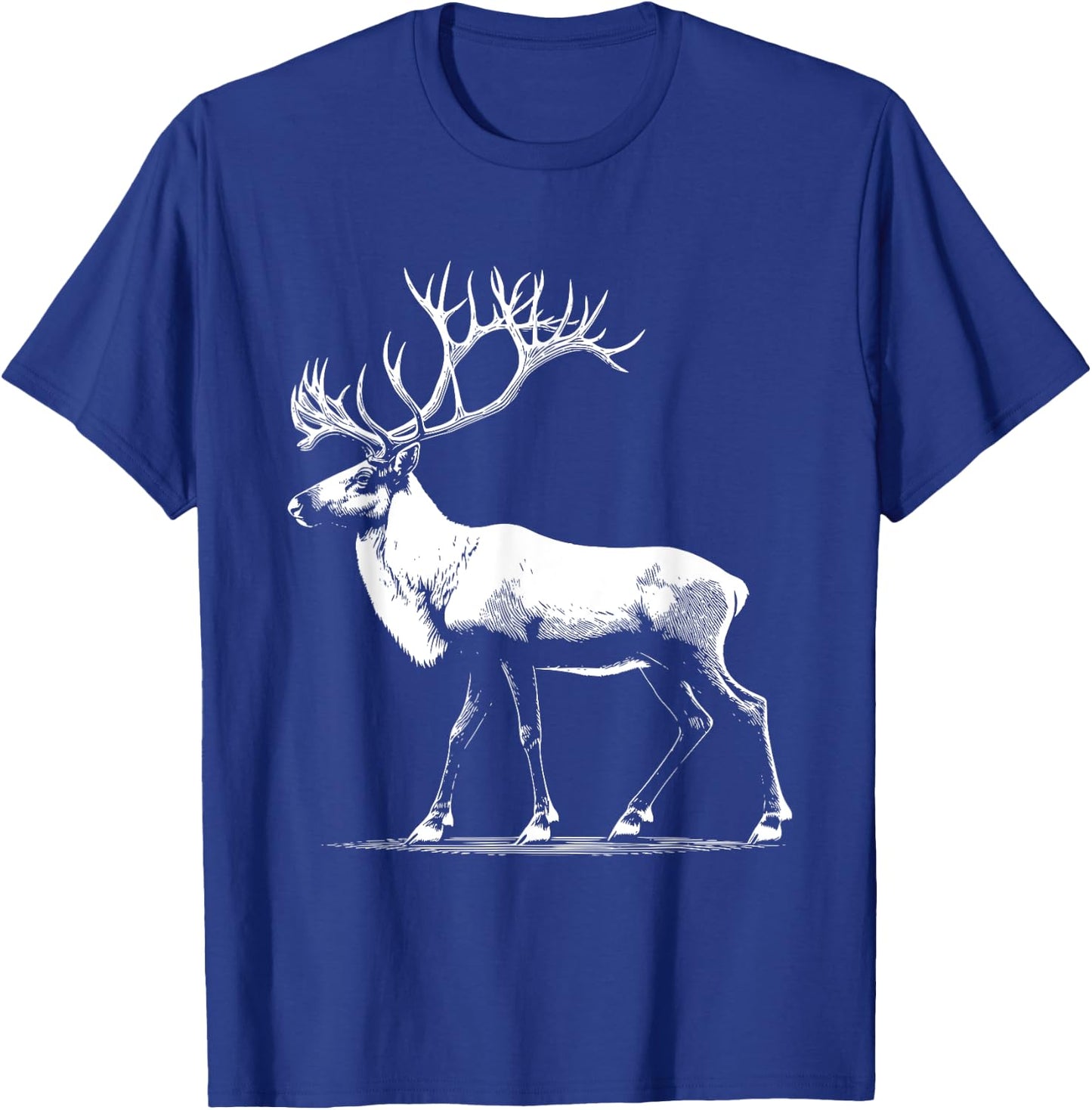 Caribou Dad Mom Lover - Monochromatic Caribou T-Shirt - T-Shirt | Royal