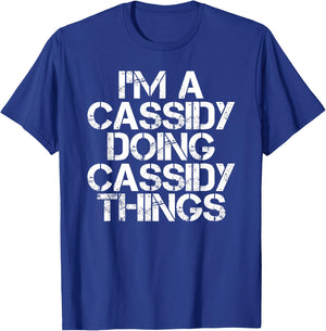 CASSIDY Funny Surname Family Tree Birthday Reunion Gift T-Shirt - T-Shirt | Royal