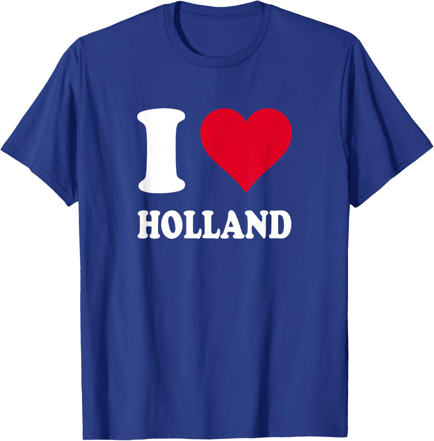 Red Heart I Love Holland , Small, Black T-Shirt - T-Shirt | Royal