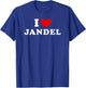 I Love Jandel, I Love Jandel T-Shirt - T-Shirt | Royal