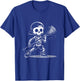 Kid Halloween Skeleton Playing Lacrosse Sport Player Costume T-Shirt - T-Shirt | Royal