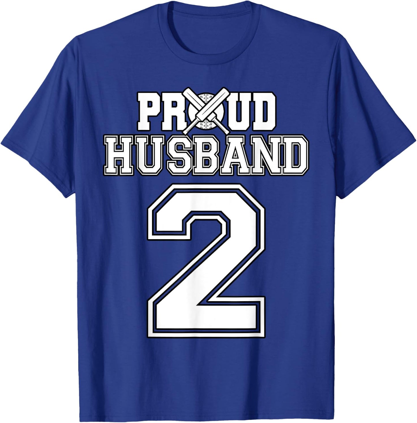 Proud Cricket Husband Number 2 T-Shirt - T-Shirt | Royal