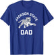 Jackson State University Tigers Arched Dad T-Shirt - T-Shirt | Royal