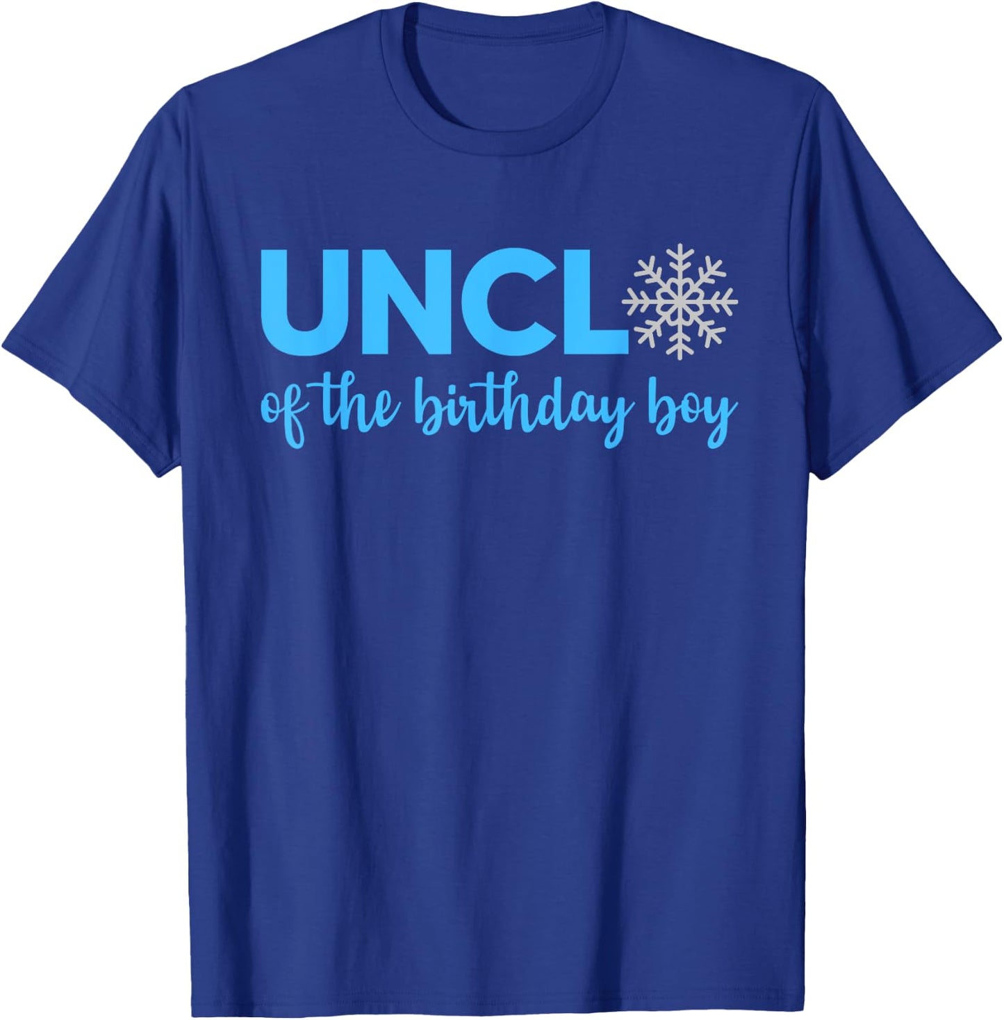Uncle Of The Birthday Boy Winter Onederland 1st Birthday T-Shirt - T-Shirt | Royal