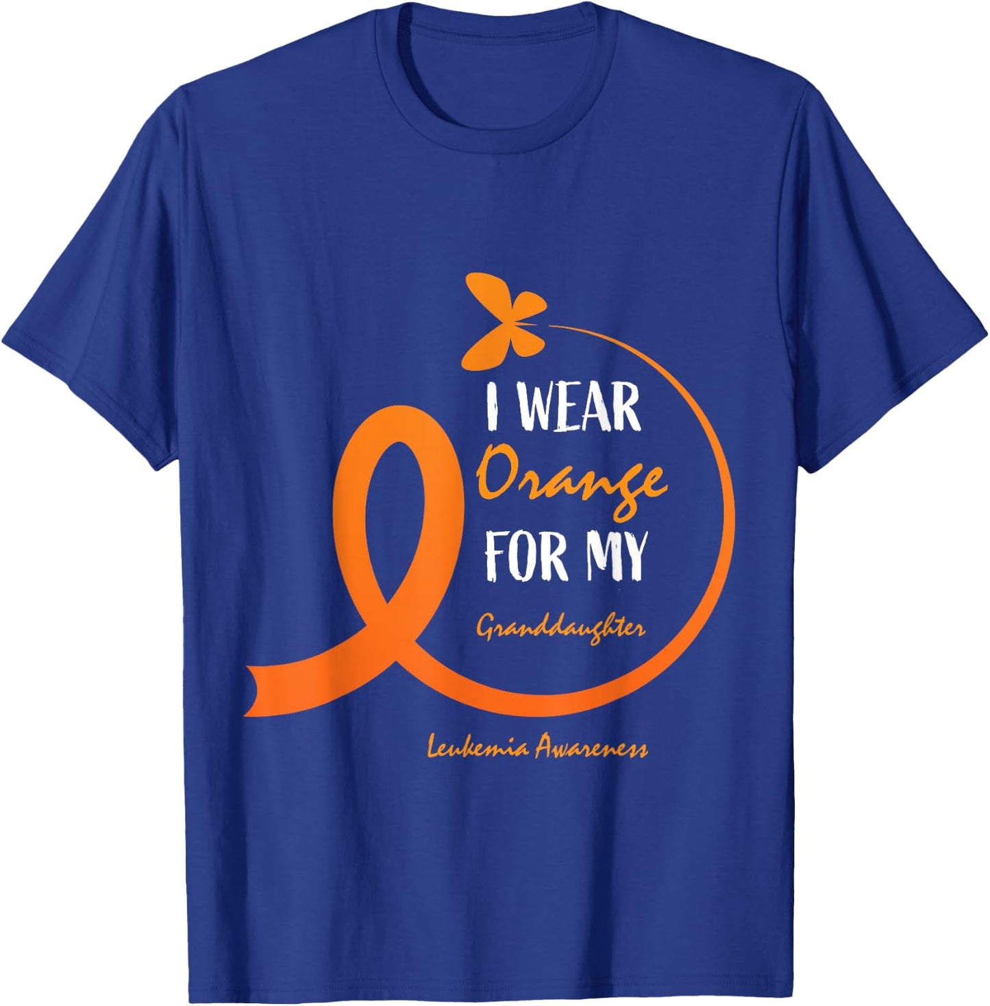 I Wear Orange For My Granddaughter Leukemia Awareness Women T-Shirt - T-Shirt | Royal