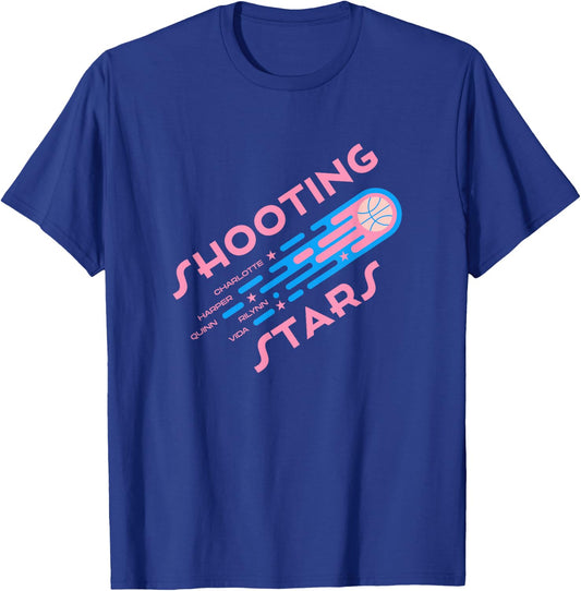 Shooting Stars Basketball T-Shirt - T-Shirt | Royal