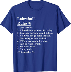 Funny Labrabull Dog Rules Pitador T-Shirt - T-Shirt | Royal