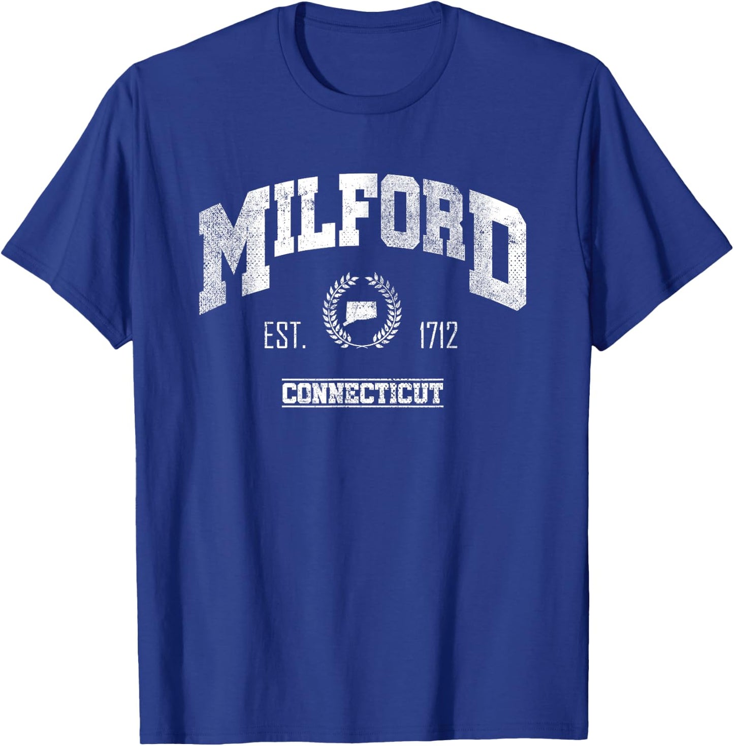 Milford CT | Connecticut | Vintage Throwback T-Shirt - T-Shirt | Royal
