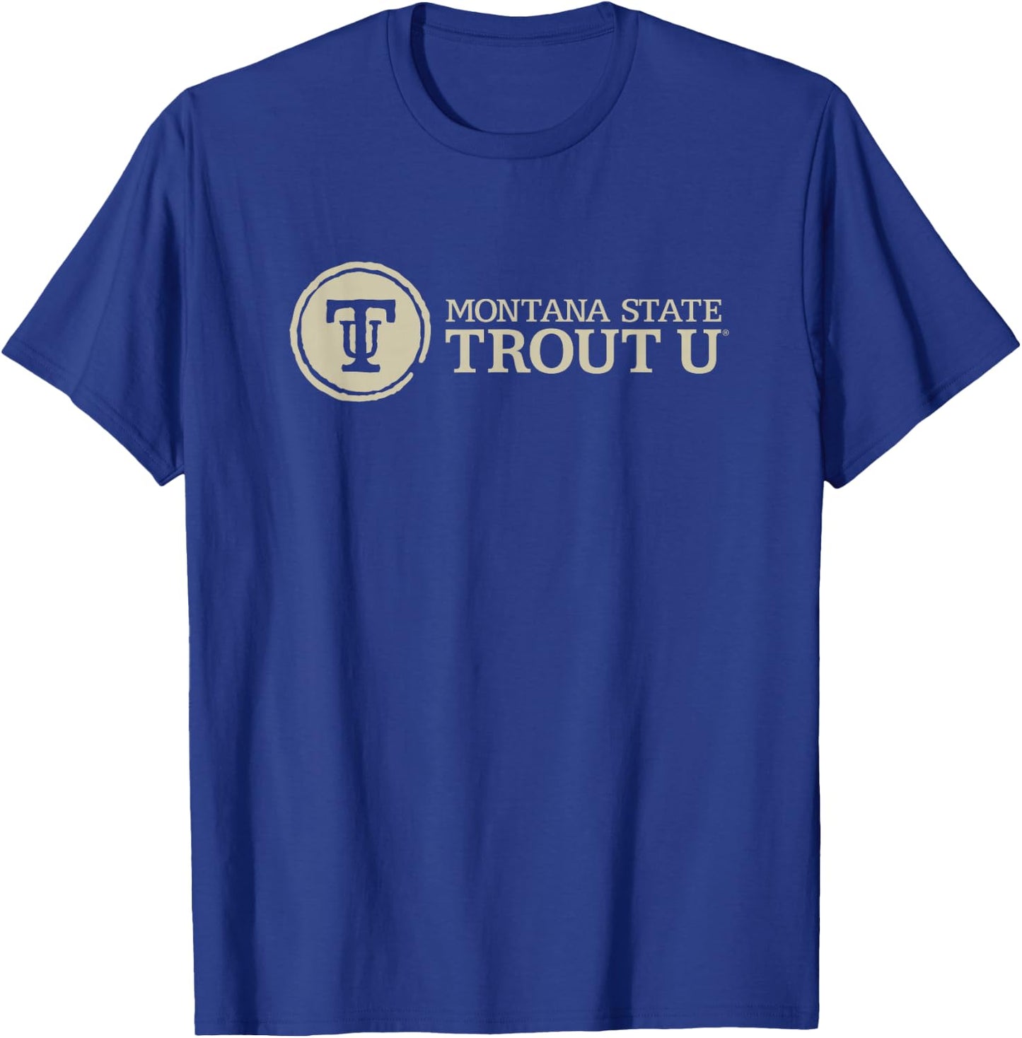 Montana State University Bobcats Trout U Horizontal T-Shirt - T-Shirt | Royal