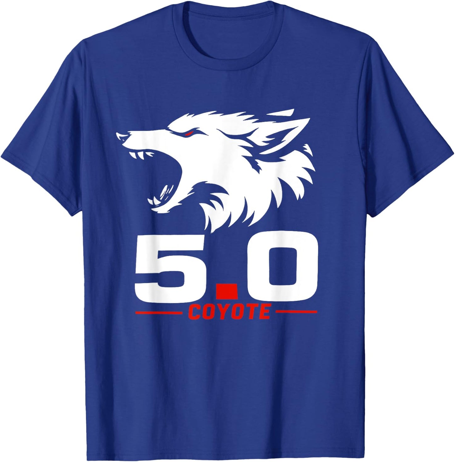 5.0 Coyote Distressed Gift For Adorable Animals Lovers T-Shirt - T-Shirt | Royal