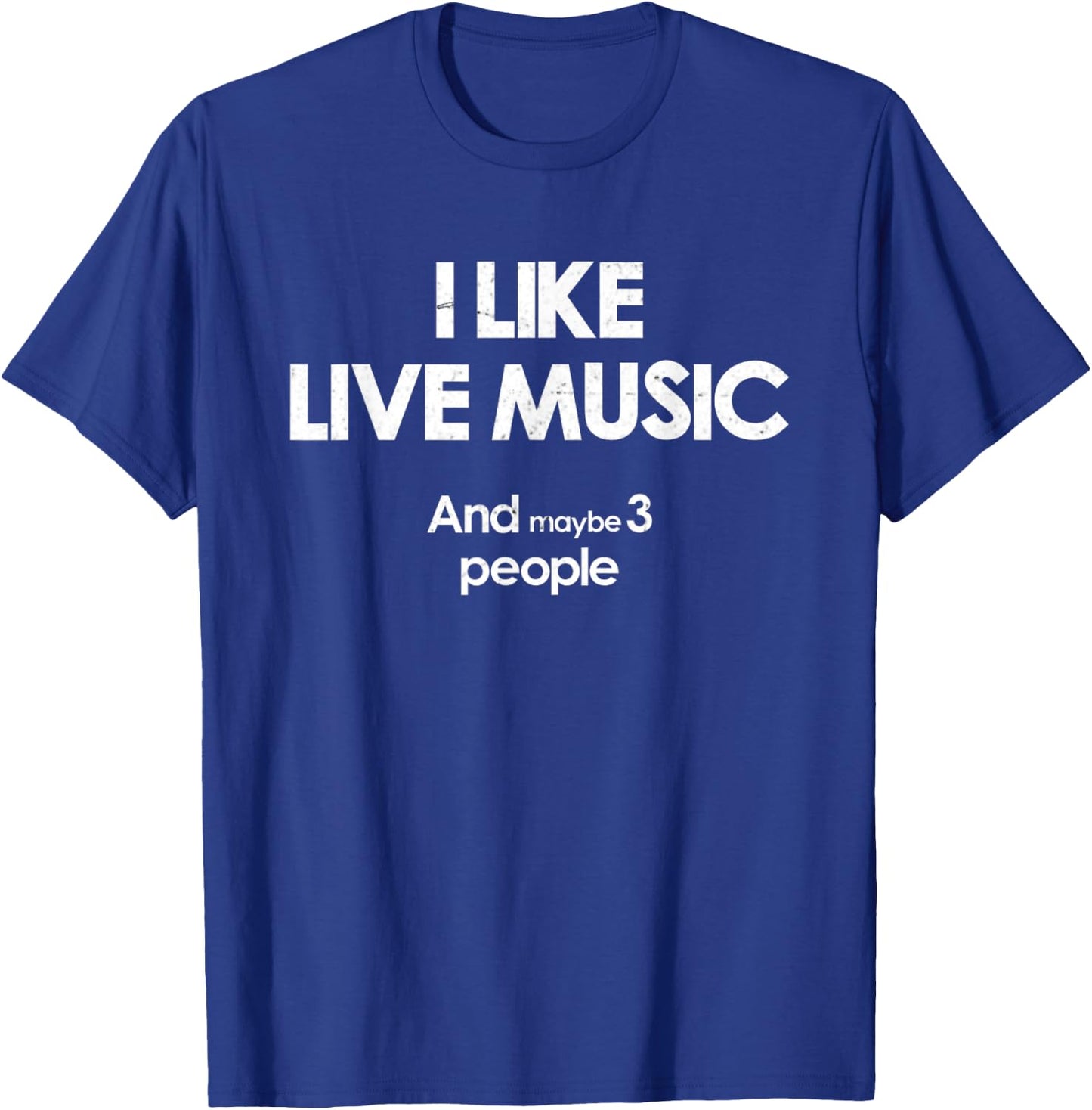 LIVE MUSIC Concert T Maybe 3 People T-Shirt - T-Shirt | Royal
